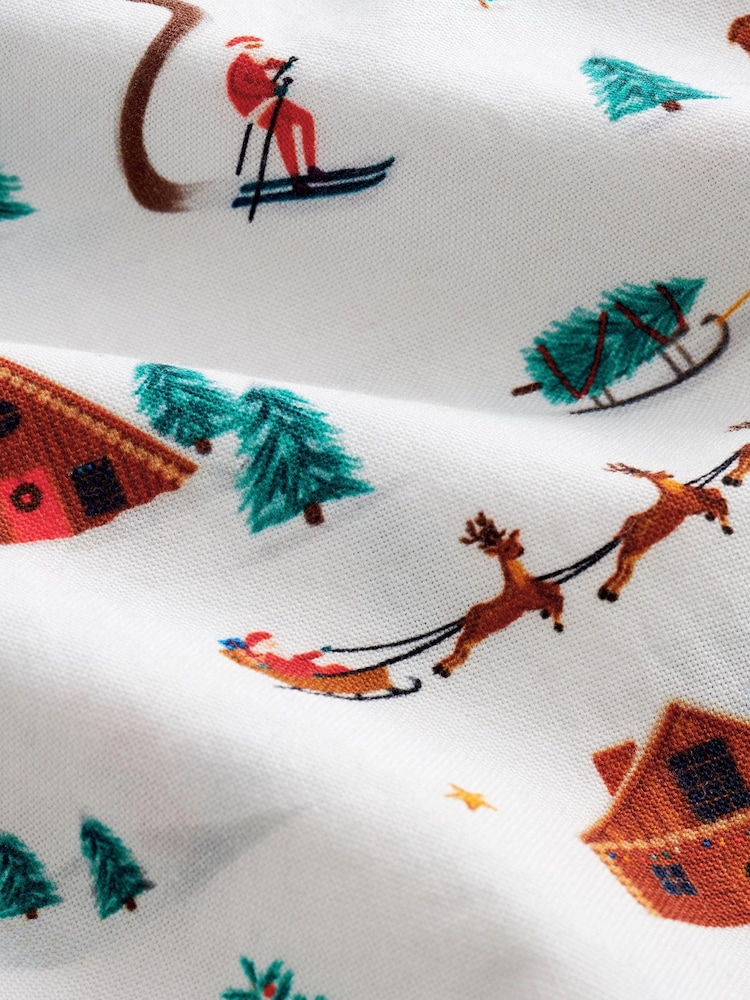 White Christmas Printed Long Sleeve Shirt - Image 8 of 8
