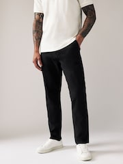 Black Slim Fit Stretch Chinos Trousers - Image 1 of 10