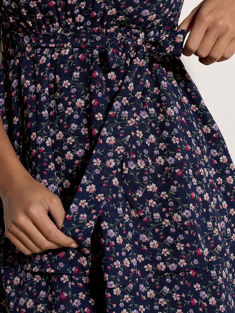 Apricot Blue Ditsy Floral Chiffon Mini Dress - Image 4 of 4 Apricot Blue Ditsy Floral Chiffon Mini Dress - Image 4 of 4
