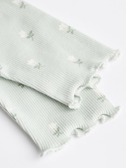 Sage Green Baby Top And Leggings Set - Image 7 of 9