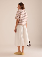Anthropologie Pink Boxy Stripe T-Shirt - Image 4 of 4