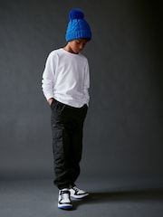Cobalt Blue Knitted Cable Pom Hat (1-16yrs) - Image 3 of 5