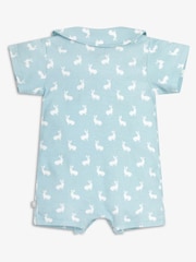 The Little Tailor Baby Jersey Bunny Print 100% Cotton Romper - Image 3 of 4