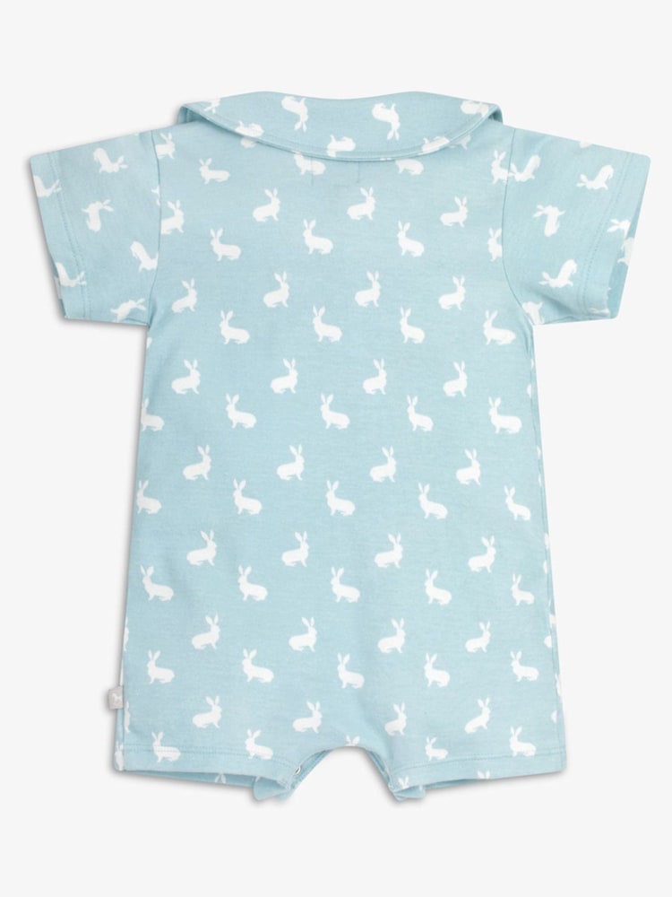 The Little Tailor Baby Jersey Bunny Print 100% Cotton Romper - Image 3 of 4