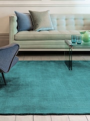 Asiatic Rugs Teal Blue York Lustre Rug - Image 1 of 5