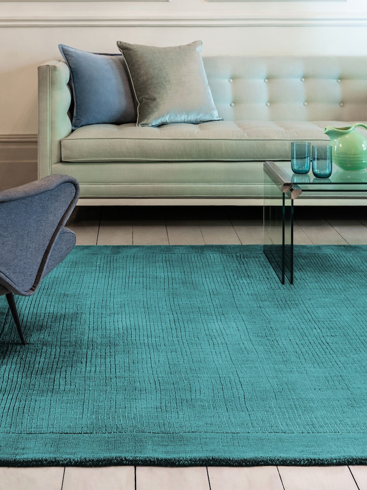 Asiatic Rugs Teal Blue York Lustre Rug - Image 1 of 5