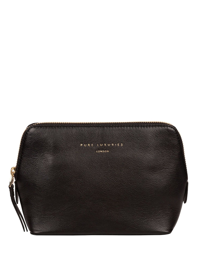 Pure Luxuries London Theydon Leather Cosmetic Bag - Image 1 of 6