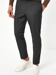 Charcoal Grey Slim Tapered Formal Joggers - Image 1 of 5