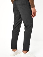 Charcoal Grey Slim Tapered Formal Joggers - Image 2 of 5