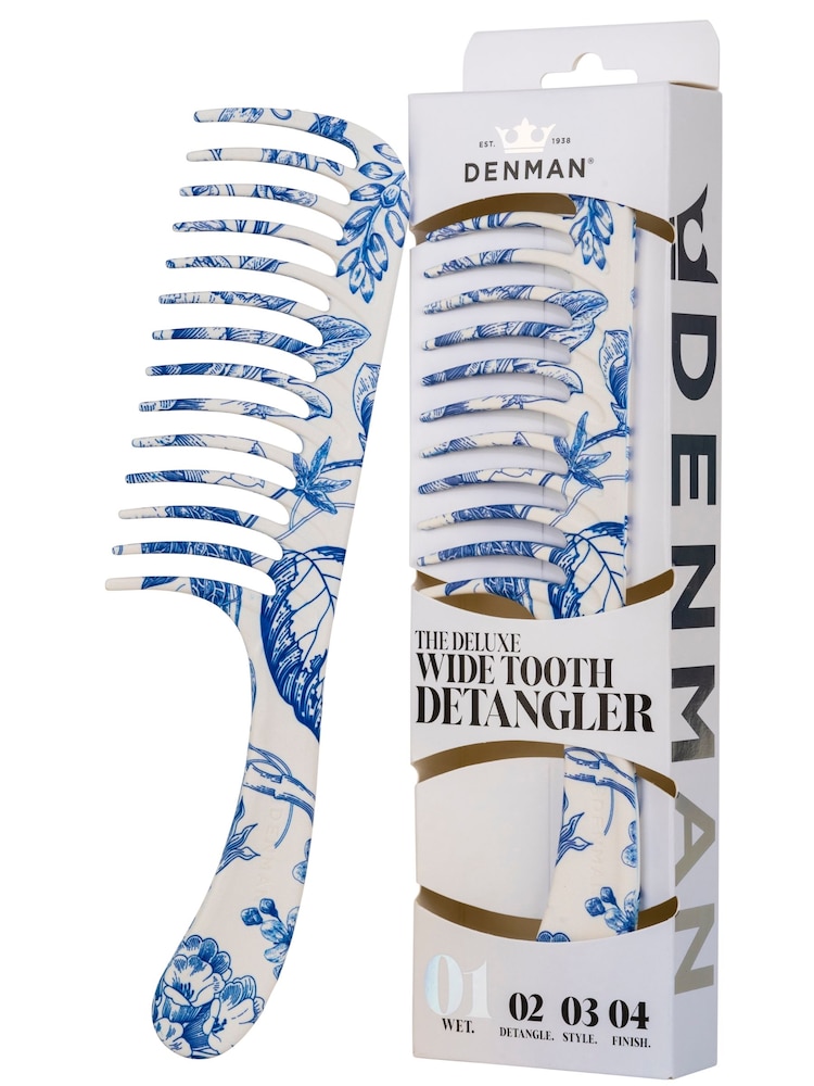 Denman Blue Belle D28 The Deluxe Wide Tooth Detangling Comb - Image 1 of 2 Denman Blue Belle D28 The Deluxe Wide Tooth Detangling Comb - Image 1 of 2