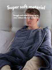 Slumberdown Blue Comfy Hugs 10 Temperature Settings Heated Throw - Image 4 of 11