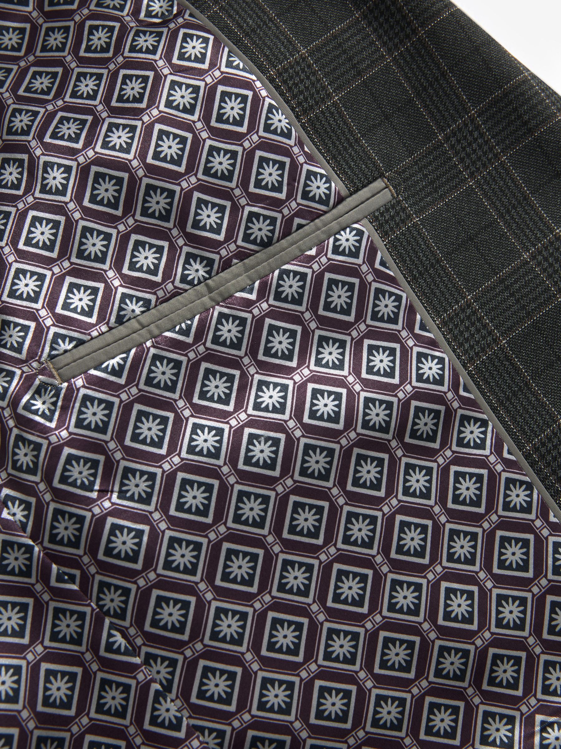 Buy Charcoal Grey Tailored Fit Trimmed Check Suit Jacket
