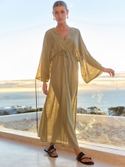Sage Green Cover-Up Kaftan - Image 2 of 8