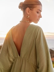 Sage Green Cover-Up Kaftan - Image 5 of 8