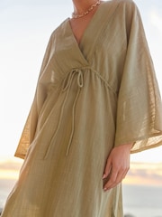 Sage Green Cover-Up Kaftan - Image 6 of 8