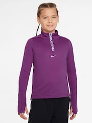Пурпурный - Топ с короткой молнией Nike Pro Dri-fit - Image 1 of 3