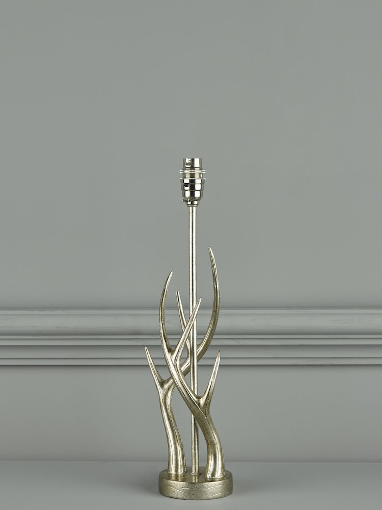 Laura Ashley Silver Mulroy Champagne Antler Table Lamp Base - Image 1 of 2