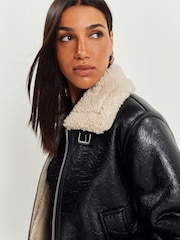 Schwarz - Fliegerjacke - Bild 4 von 9
