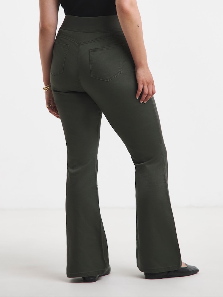 Simply Be Green Flare Weekender Jeggings - Image 2 of 4 Simply Be Green Flare Weekender Jeggings - Image 2 of 4