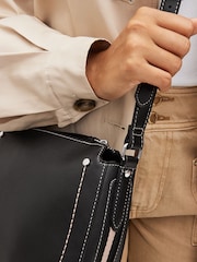 Black Saddle Cross-Body Bag - Image 2 of 7