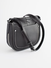 Black Saddle Cross-Body Bag - Image 3 of 7