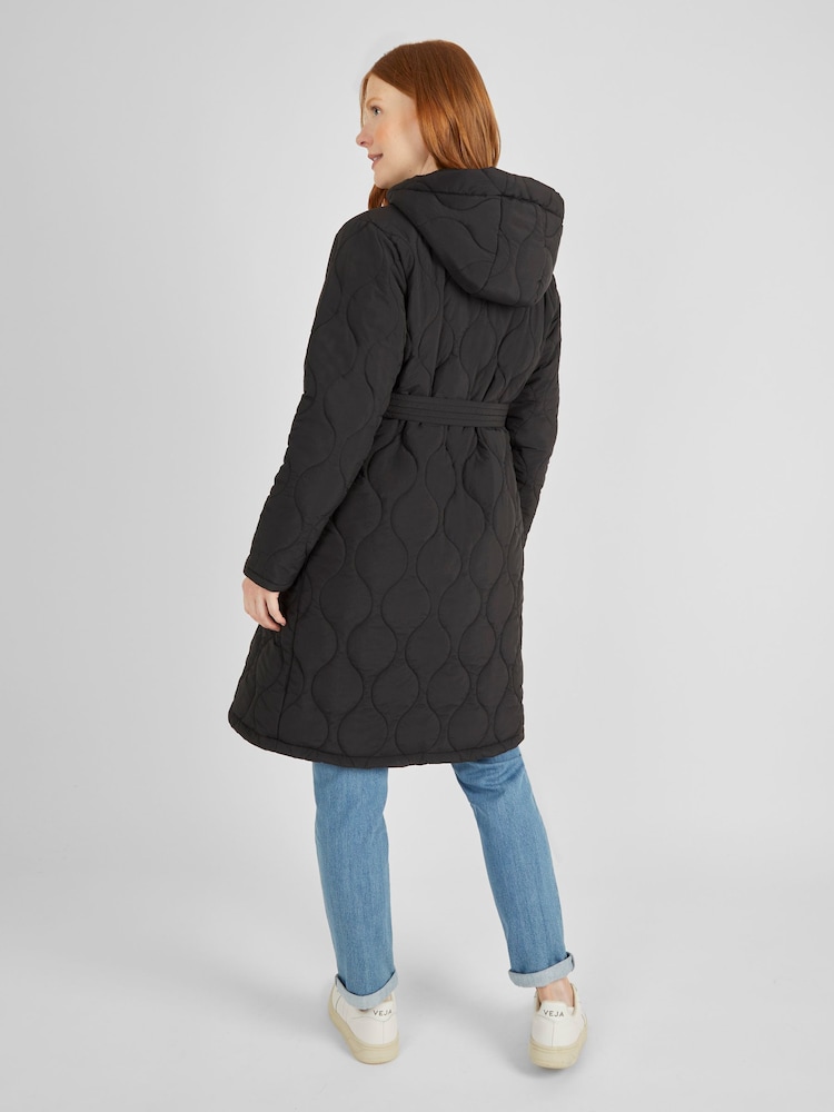 JoJo Maman Bébé Khaki Green 2-in-1 Quilted Maternity Puffer Coat - Image 2 of 6