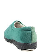 Pavers Green Wide Fit Warm Antibacterial Slippers - Image 2 of 5