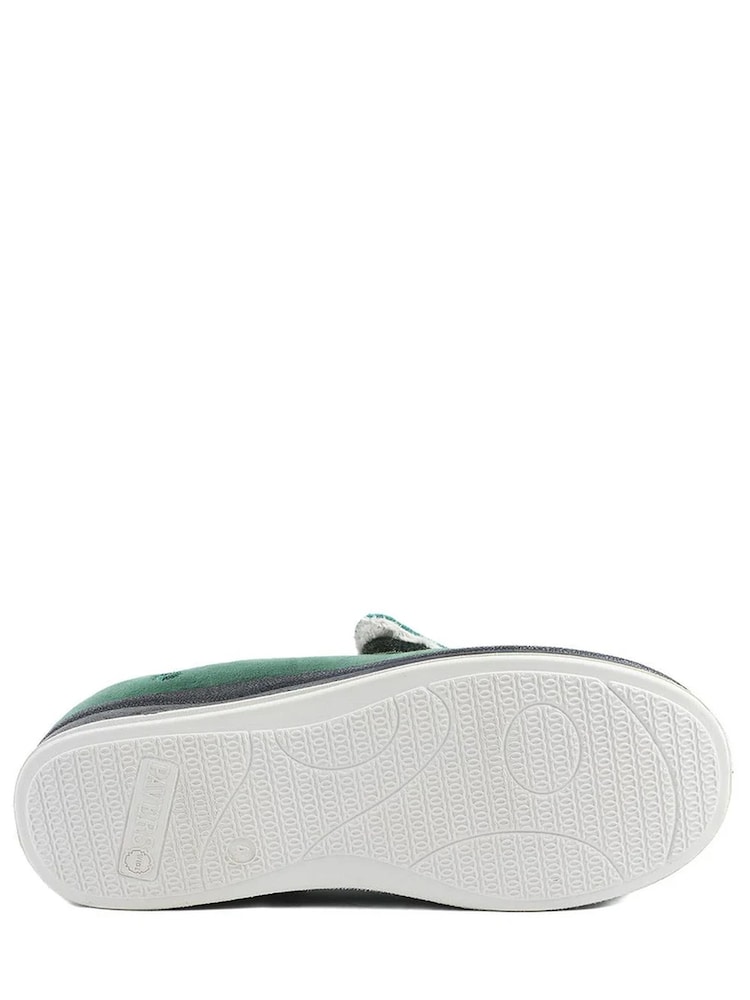 Pavers Green Wide Fit Warm Antibacterial Slippers - Image 5 of 5