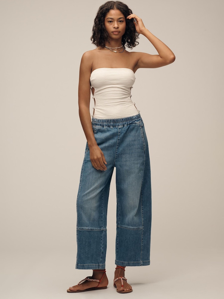 Anthropologie Blue Pilcro The Izzie Relaxed Pull-On Barrel Jeans - Image 2 of 5