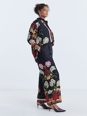 Simply Be Border Ceinturée Leg Pantalons Co-ord - Image 1 de 4