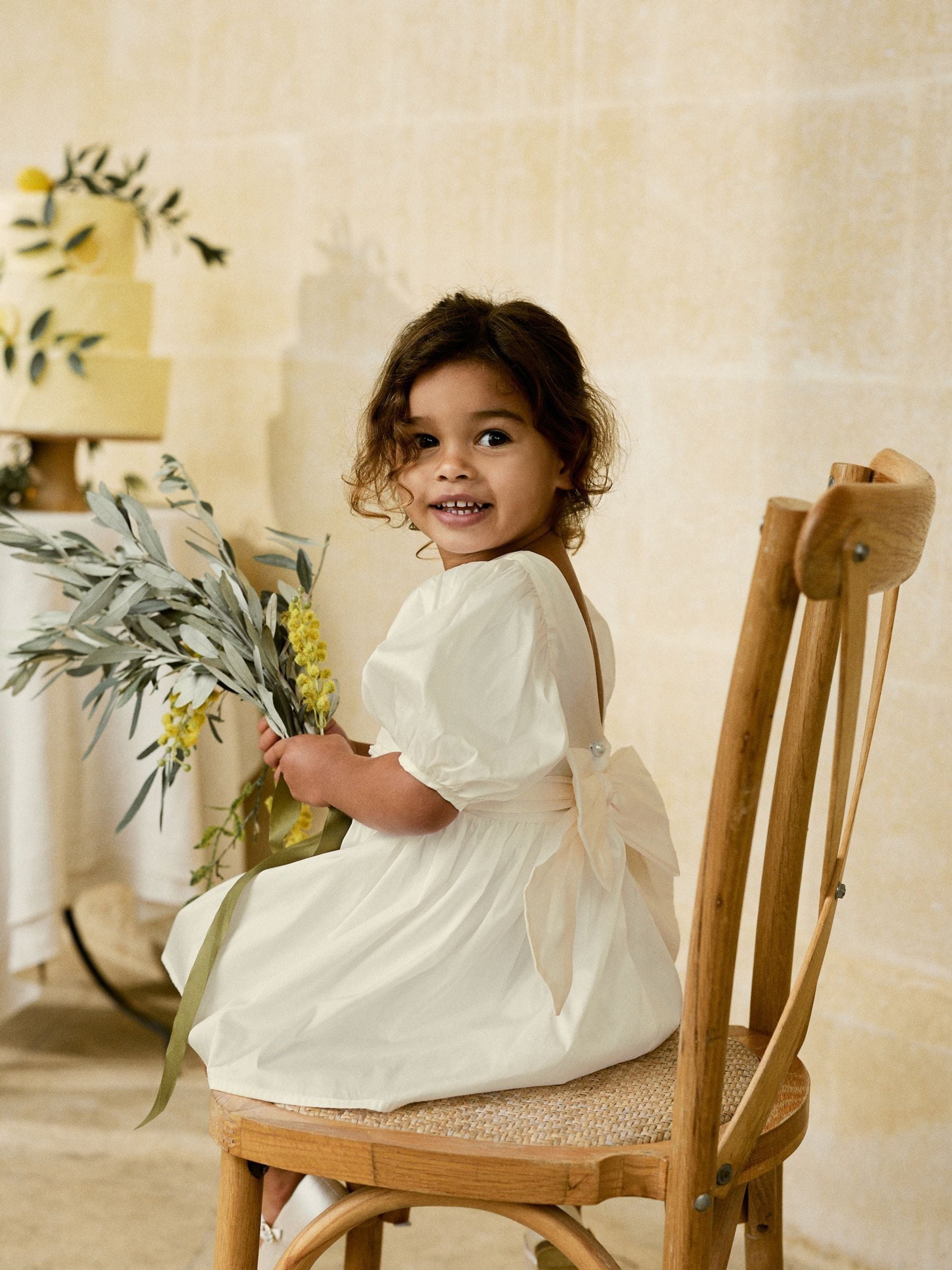 Buy Ivory Flower Girl Taffeta Bow Dress 3mths 8yrs from the Next UK online shop