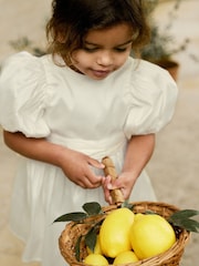 Ivory Flower Girl Taffeta Bow Dress (3mths-8yrs) - Image 6 of 9