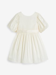 Ivory Flower Girl Taffeta Bow Dress (3mths-8yrs) - Image 7 of 9