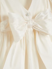 Ivory Flower Girl Taffeta Bow Dress (3mths-8yrs) - Image 9 of 9