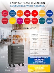 Flight Knight 55x40x20cm Ryanair Priority 4 Wheel ABS Hard Case Cabin Carry On Hand Luggage - Image 3 of 7