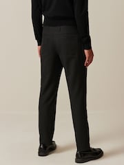 Black Slim Smart Textured 5-Pocket Trousers - Image 3 of 10