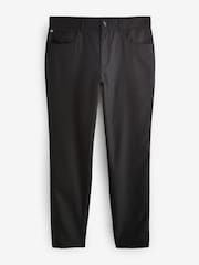 Black Slim Smart Textured 5-Pocket Trousers - Image 7 of 10