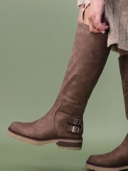 Lunar Warwick Faux Leather Long Boots - Image 2 of 9