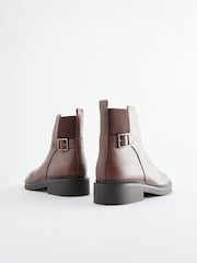 Brown Regular/Wide Fit Forever Comfort® Buckle Detail Ankle Boots - Image 3 of 5