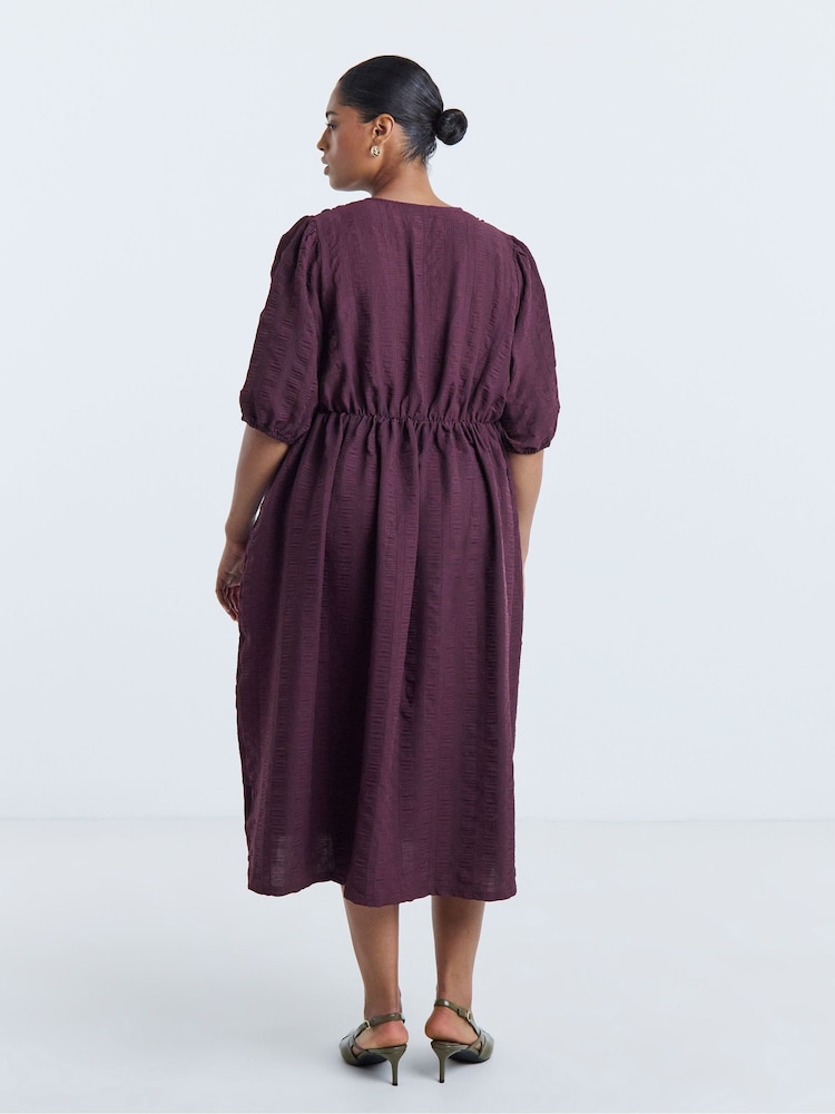 Simply Be Textured Waist Detail Midi Dress - Bild 2 von 4