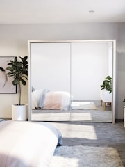 Wiemann Rustic Oak Peyton Mirror Sliding 2.1m Sliding Semi Fitted Wardrobe - Image 1 of 1
