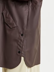 Simply Be Brown Longline Coated Raincoat - Image 4 of 4