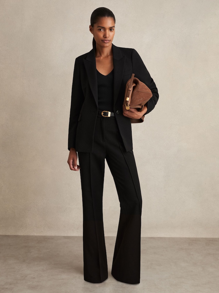 black dress trousers womens Buy Reiss Black Gabi Flared Suit Trousers from Next USA
