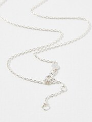 Oliver Bonas Silver Tone Aadi Molten Forms Pearl Pendant Necklace - Image 3 of 5