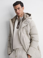 Reiss Off White Hale Contrast Half-Zip Funnel Neck Jumper - Image 5 of 6