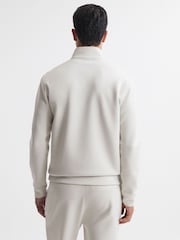 Reiss Off White Hale Contrast Half-Zip Funnel Neck Jumper - Image 6 of 6