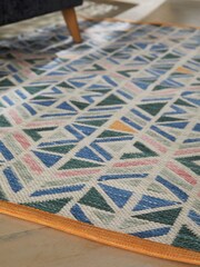 Multi Bright Geometric Indoor Outdoor Rug - Image 4 of 10
