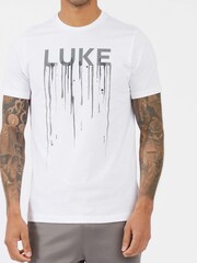 Luke 1977 X Nathan Dawe BOSSA Concrete 100% Cotton White T-Shirt - Image 2 of 6