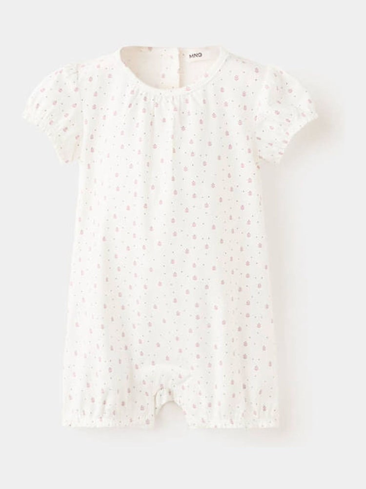 Mango White Printed Detail Romper - Image 1 of 4
