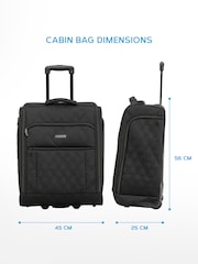 Flight Knight 56x45x25cm Easy Jet Overhead Soft Case Cabin Carry On Suitcase Hand Mono Canvas Luggage - Image 2 of 7